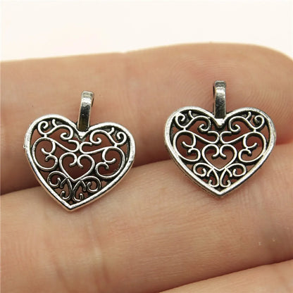 1 Piece Simple Style Heart Shape Alloy Plating Pendant Jewelry Accessories