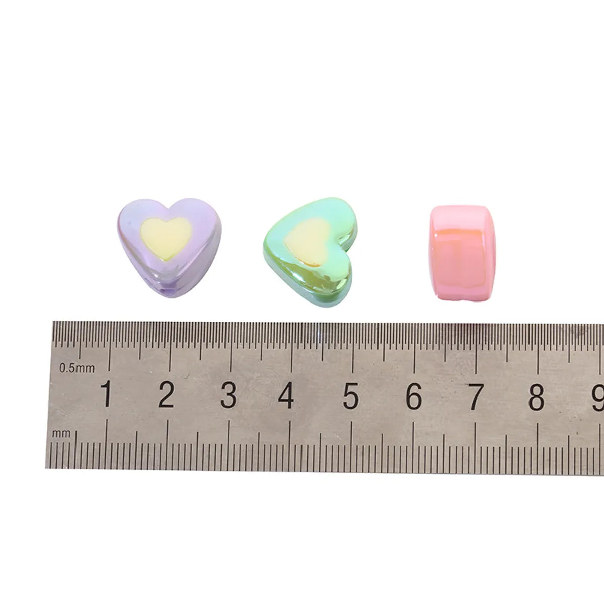 1 Piece Arylic Heart Shape Beads