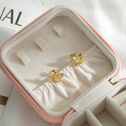 1 Piece Simple Style Heart Shape Bow Knot Plating 304 Stainless Steel 18K Gold Plated Ear Studs