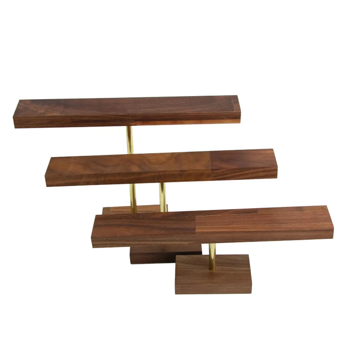 1 Piece Simple Style Irregular Walnut Oak Resin Jewelry Rack