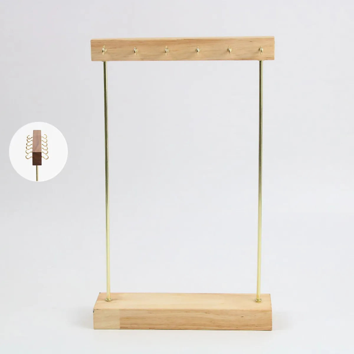 1 Piece Simple Style Irregular Walnut Oak Resin Jewelry Rack