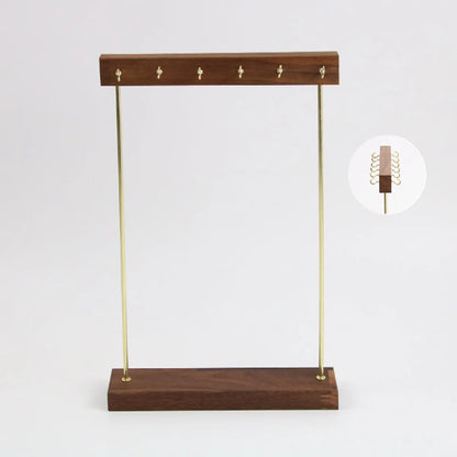 1 Piece Simple Style Irregular Walnut Oak Resin Jewelry Rack