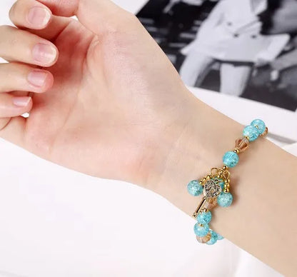 1 Piece Simple Style Key Glass Glass Beaded Polishing Women'S Bracelets