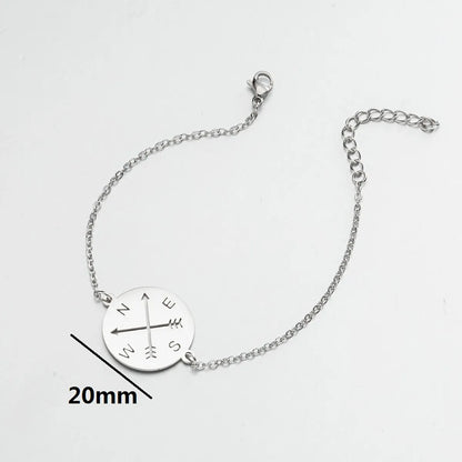 1 Piece Simple Style Leaf Ball Stainless Steel Plating Bracelets