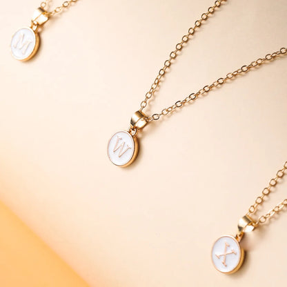 1 Piece Simple Style Letter Alloy Plating Unisex Necklace