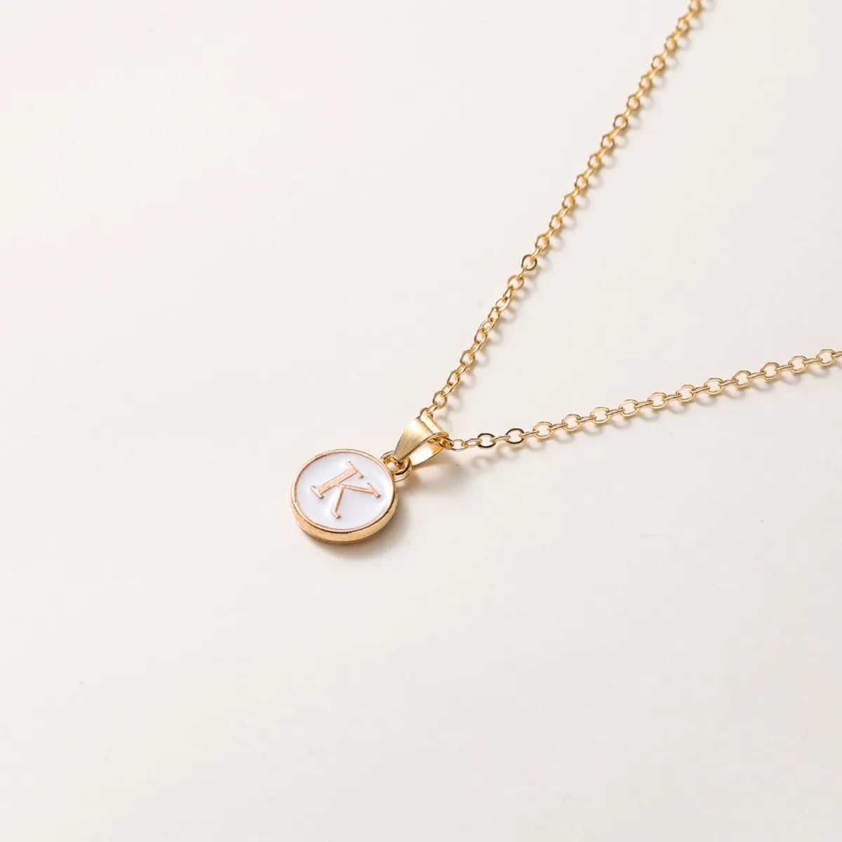 1 Piece Simple Style Letter Alloy Plating Unisex Necklace