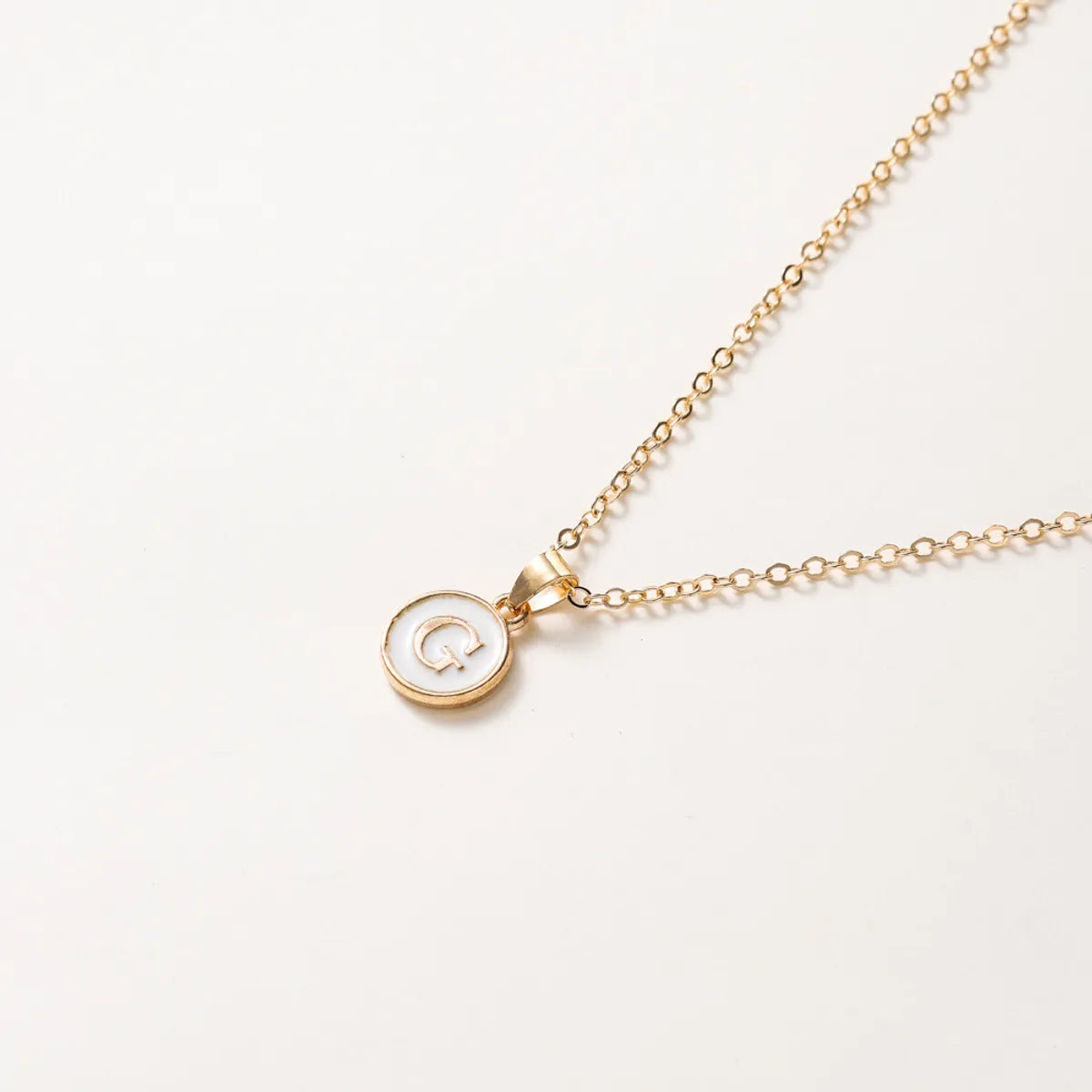 1 Piece Simple Style Letter Alloy Plating Unisex Necklace