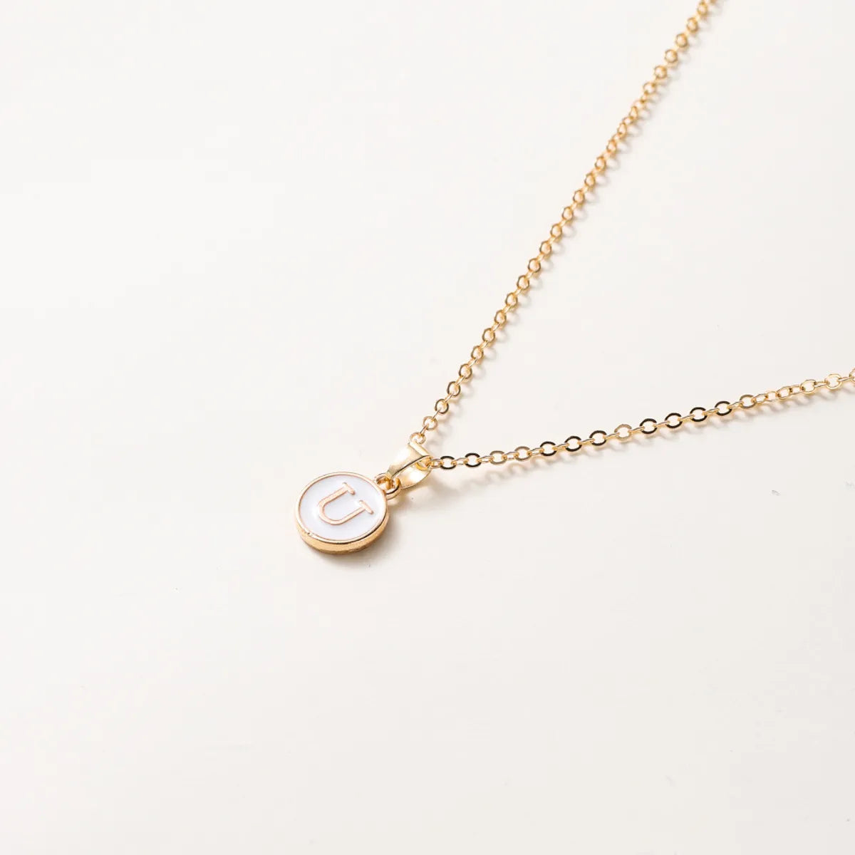 1 Piece Simple Style Letter Alloy Plating Unisex Necklace