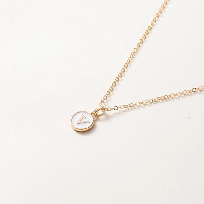 1 Piece Simple Style Letter Alloy Plating Unisex Necklace