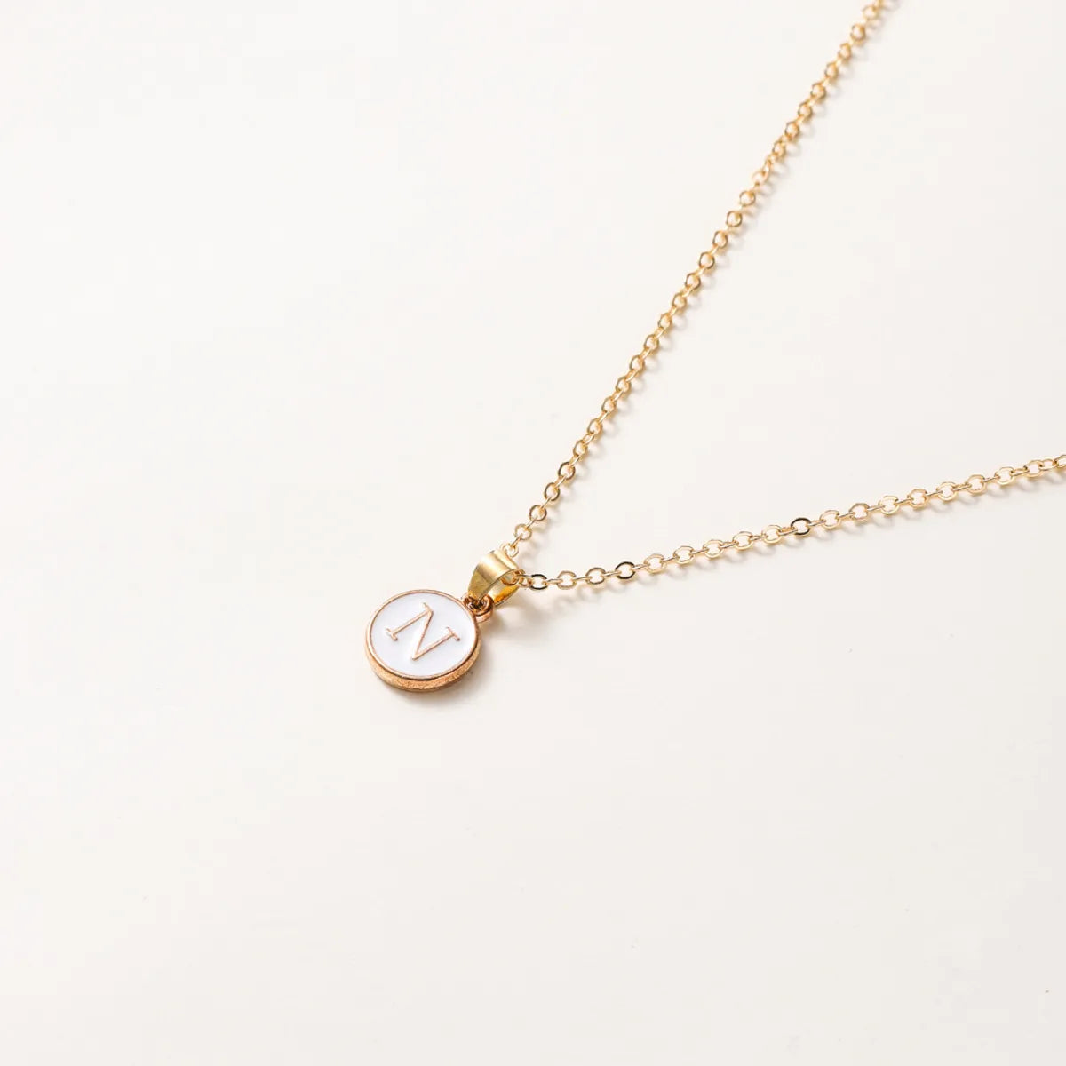 1 Piece Simple Style Letter Alloy Plating Unisex Necklace