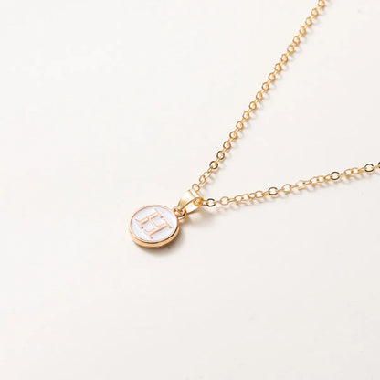 1 Piece Simple Style Letter Alloy Plating Unisex Necklace