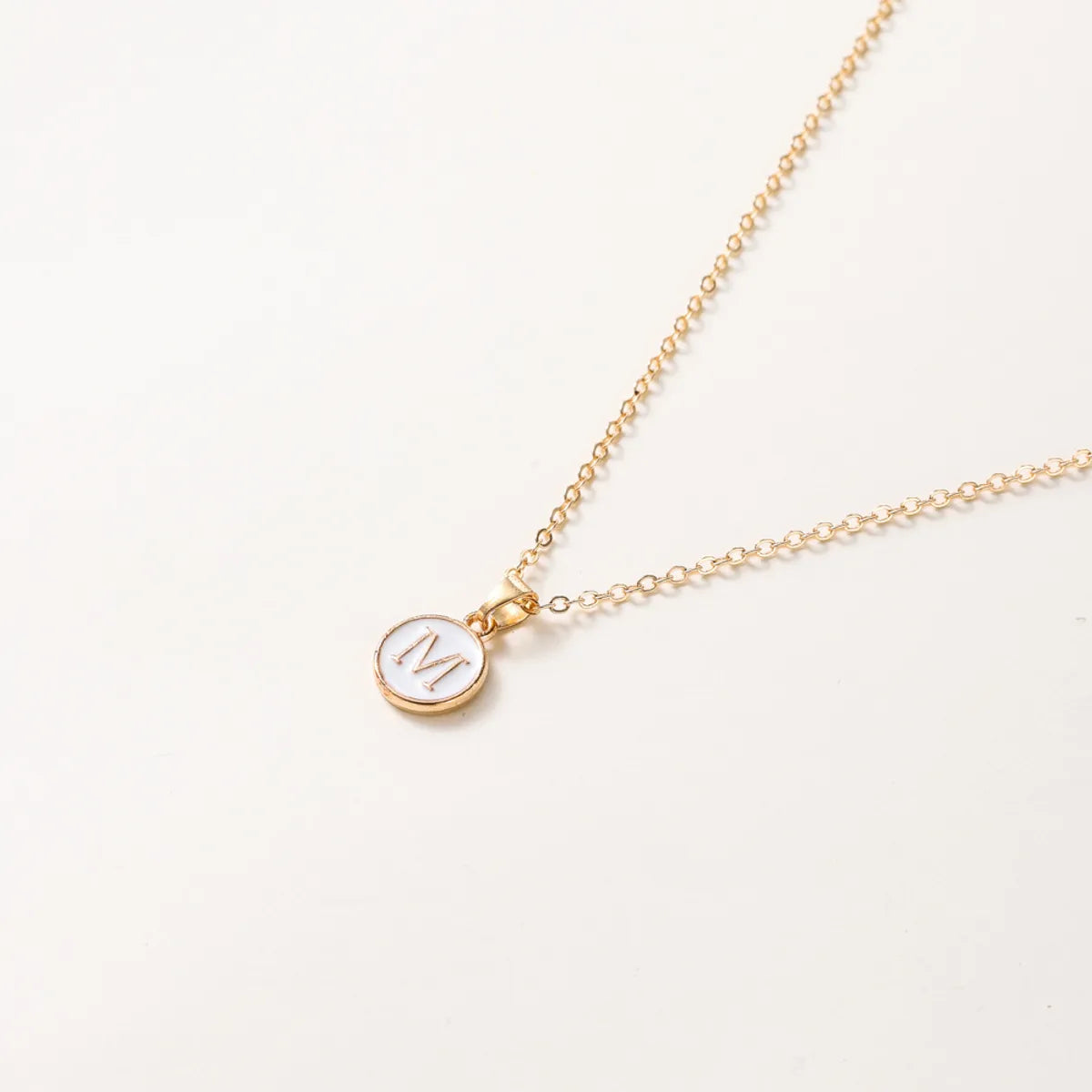 1 Piece Simple Style Letter Alloy Plating Unisex Necklace