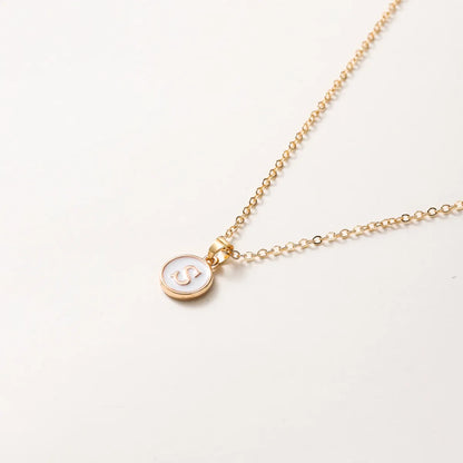 1 Piece Simple Style Letter Alloy Plating Unisex Necklace