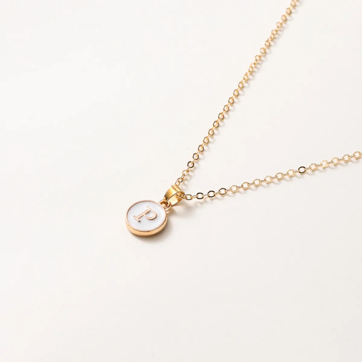 1 Piece Simple Style Letter Alloy Plating Unisex Necklace