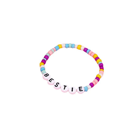 1 Piece Simple Style Letter Glass Irregular Kid's Bracelets