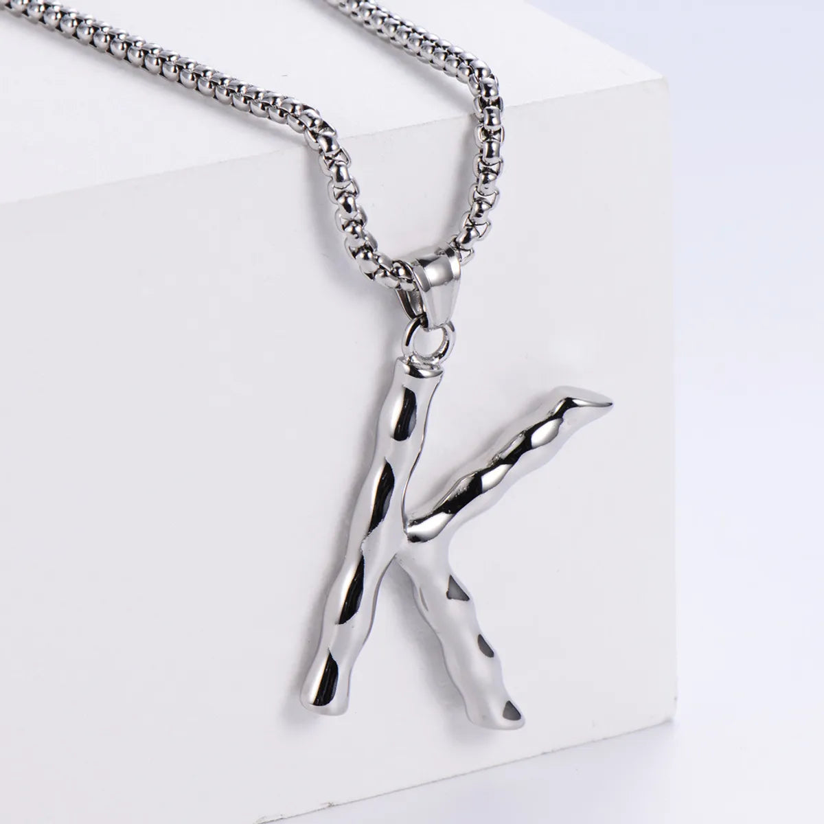 1 Piece Stainless Steel Letter Polished Pendant