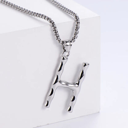 1 Piece Stainless Steel Letter Polished Pendant