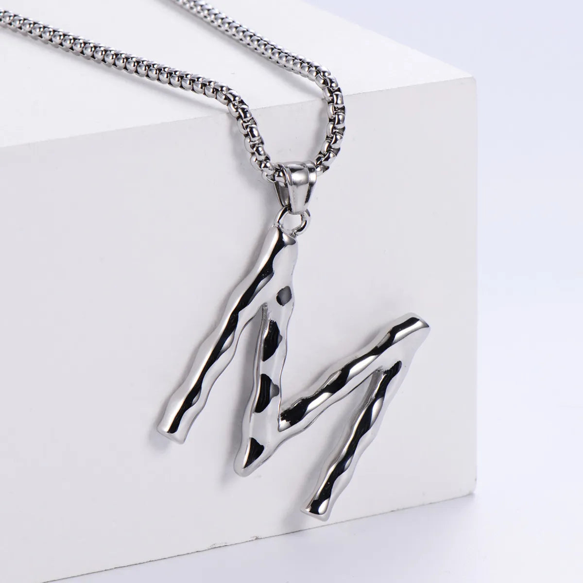 1 Piece Stainless Steel Letter Polished Pendant