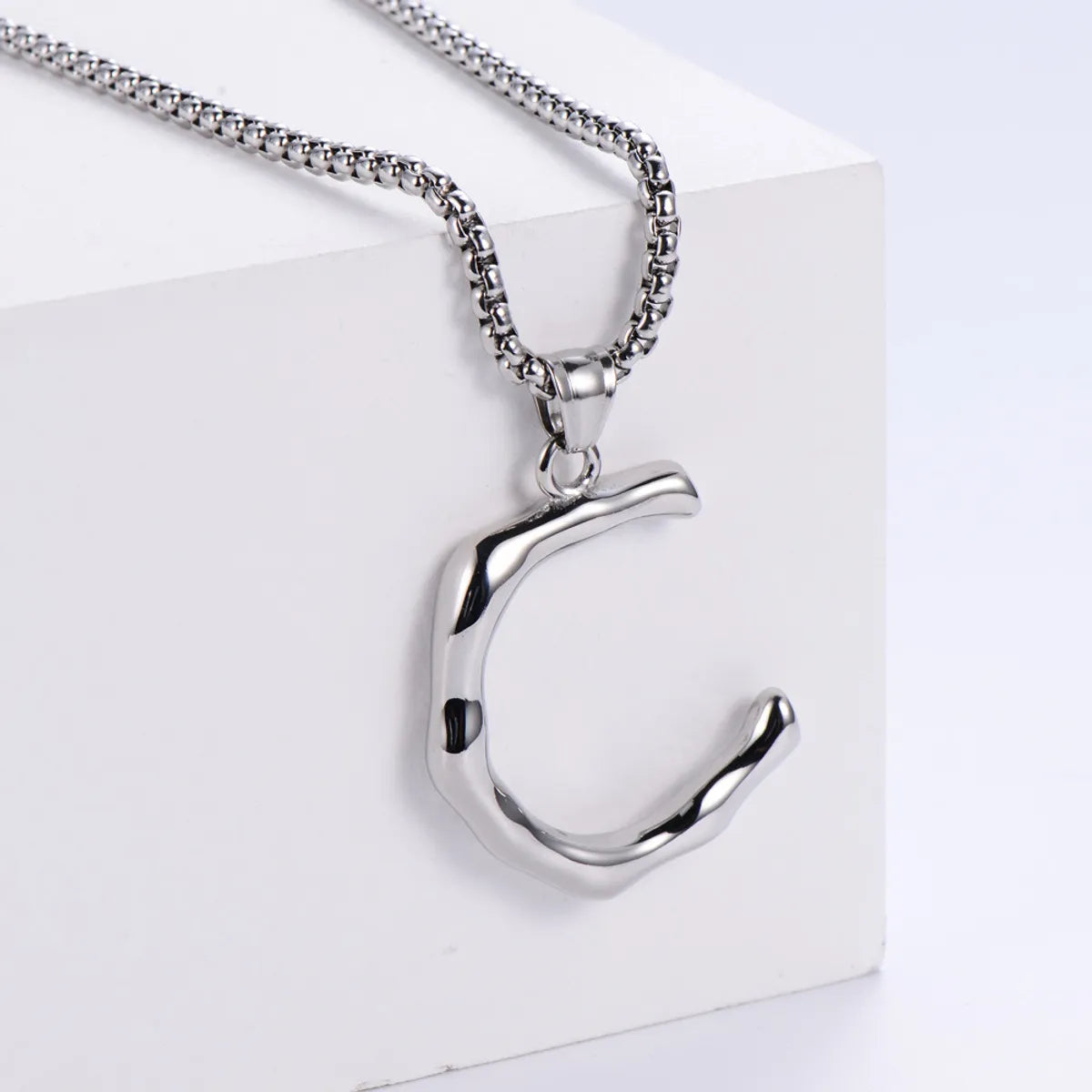 1 Piece Stainless Steel Letter Polished Pendant