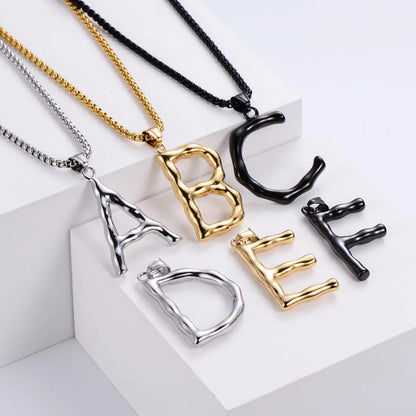 1 Piece Stainless Steel Letter Polished Pendant