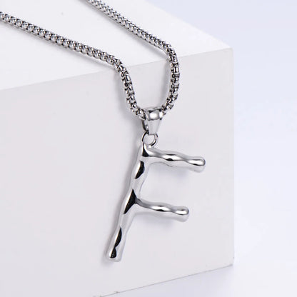 1 Piece Stainless Steel Letter Polished Pendant