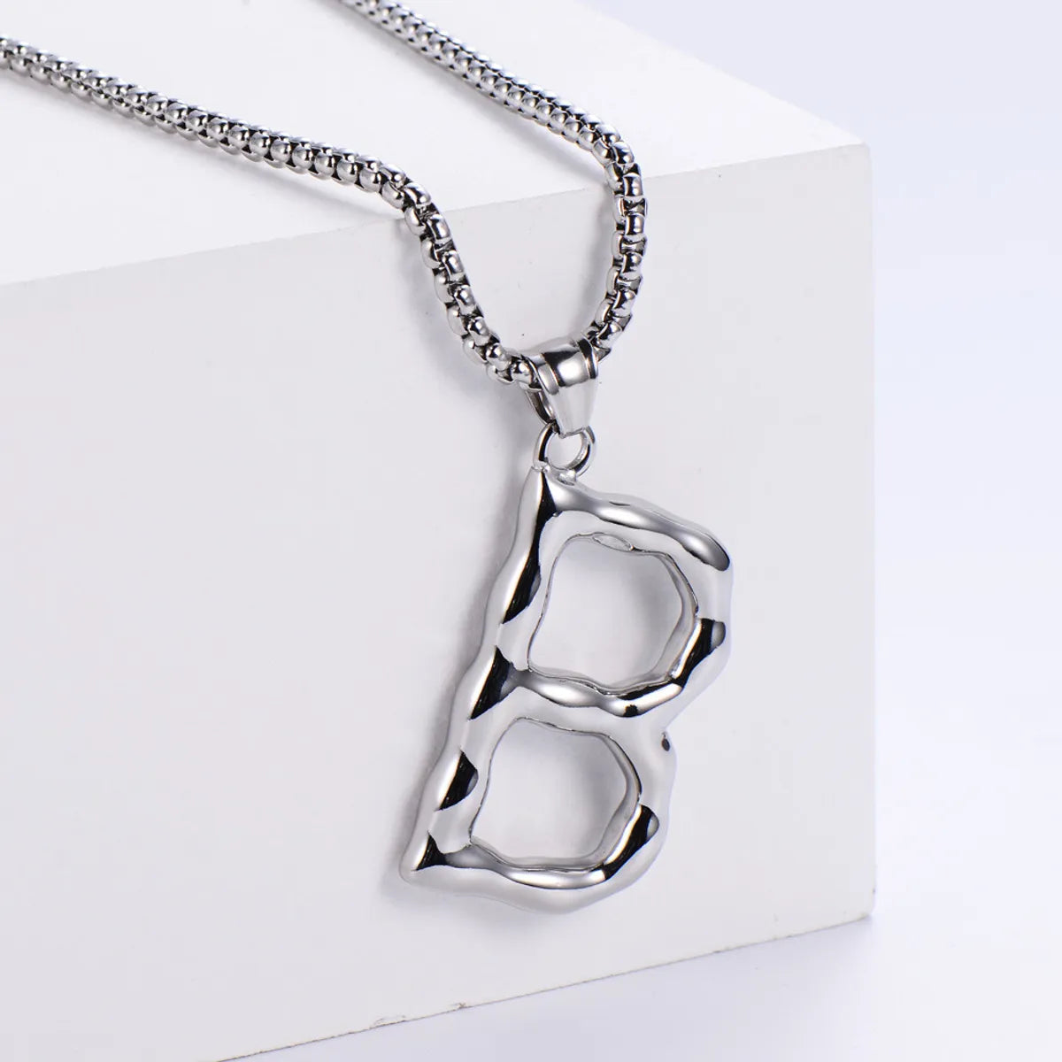 1 Piece Stainless Steel Letter Polished Pendant