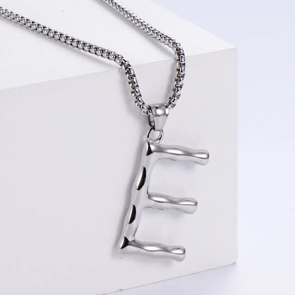 1 Piece Stainless Steel Letter Polished Pendant