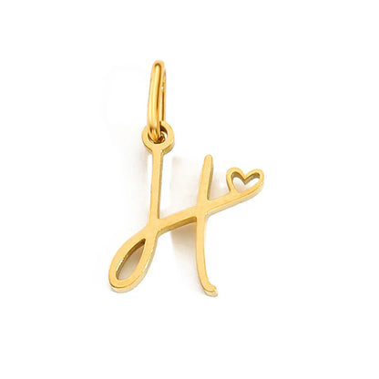 1 Piece Simple Style Letter Stainless Steel Plating Pendant Jewelry Accessories