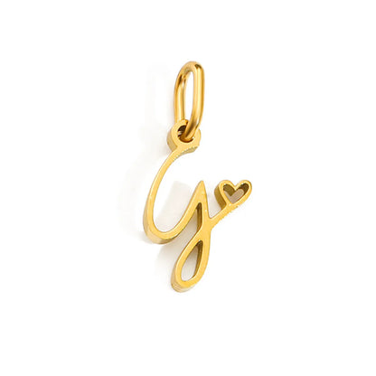 1 Piece Simple Style Letter Stainless Steel Plating Pendant Jewelry Accessories