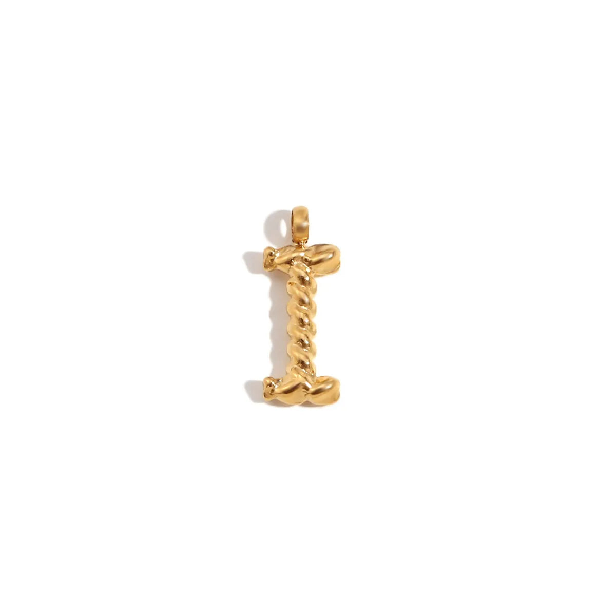 1 Piece 304 Stainless Steel 18K Gold Plated Letter Polished Pendant