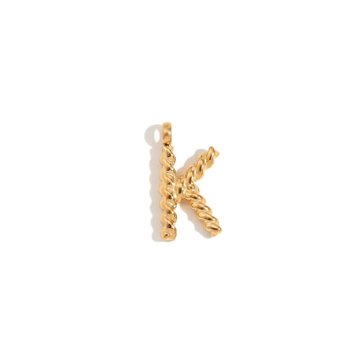 1 Piece 304 Stainless Steel 18K Gold Plated Letter Polished Pendant