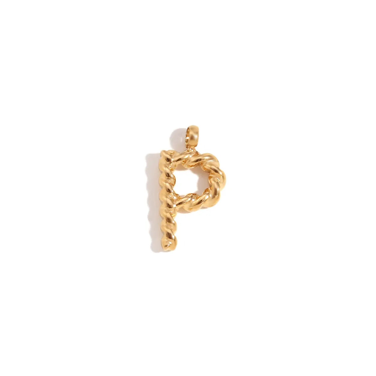 1 Piece 304 Stainless Steel 18K Gold Plated Letter Polished Pendant