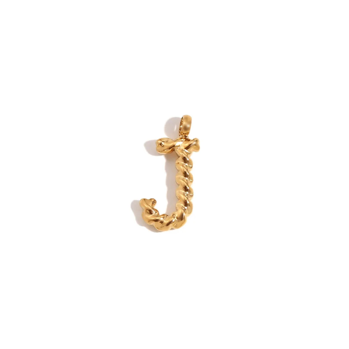 1 Piece 304 Stainless Steel 18K Gold Plated Letter Polished Pendant