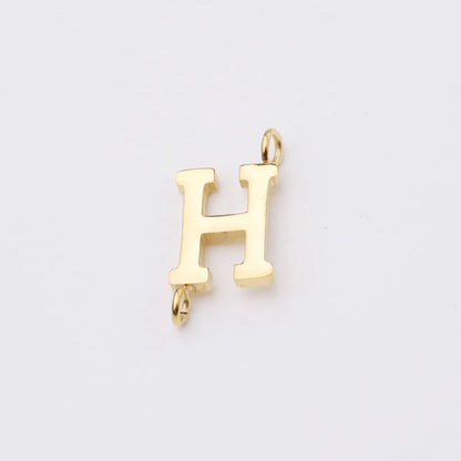 1 Piece Stainless Steel None 18K Gold Plated Rose Gold Plated Letter Pendant