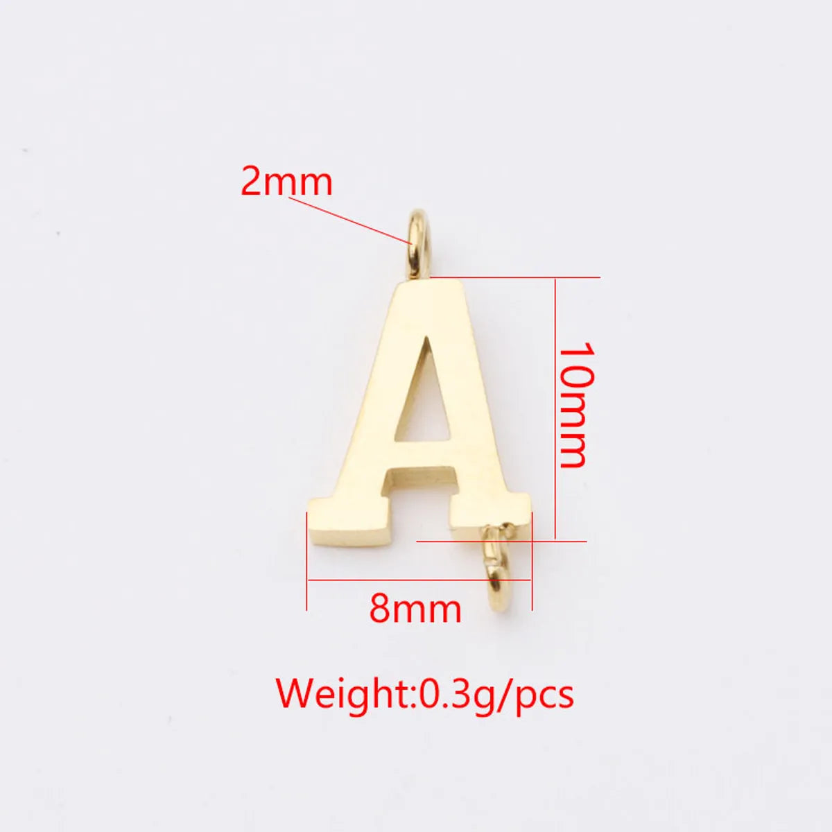 1 Piece Stainless Steel None 18K Gold Plated Rose Gold Plated Letter Pendant