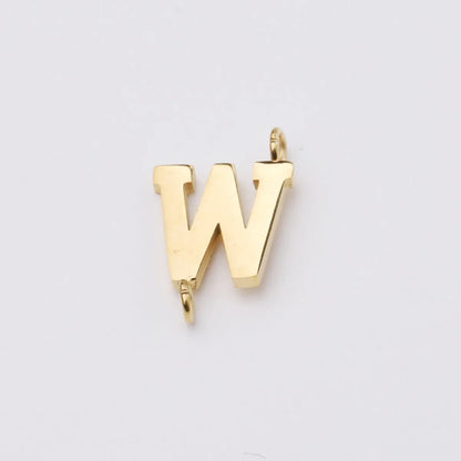 1 Piece Stainless Steel None 18K Gold Plated Rose Gold Plated Letter Pendant