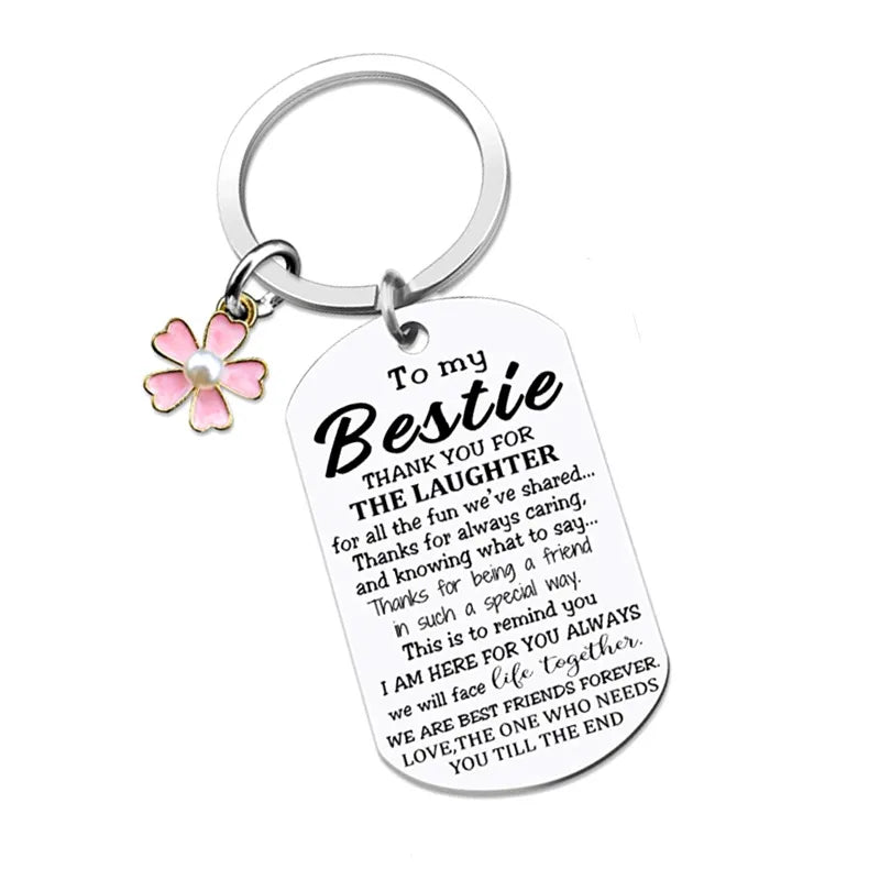 1 Piece Simple Style Letter Stainless Steel Polishing Women'S Bag Pendant Keychain