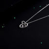 1 Piece Simple Style Letter Sterling Silver Inlay Zircon Pendant Necklace