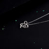 1 Piece Simple Style Letter Sterling Silver Inlay Zircon Pendant Necklace