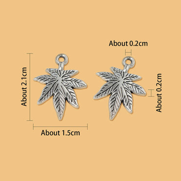 1 Piece Simple Style Maple Leaf Alloy Plating Pendant Jewelry Accessories