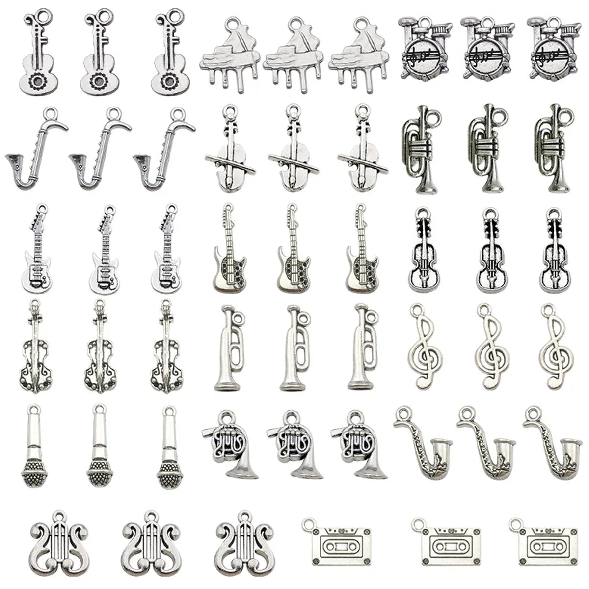 1 Piece Simple Style Musical Instrument Guitar Notes Alloy Plating Jewelry Accessories