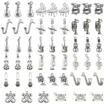 1 Piece Simple Style Musical Instrument Guitar Notes Alloy Plating Jewelry Accessories