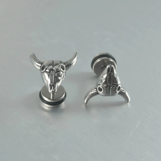 1 Piece Simple Style Rabbit Cattle Sheep Plating Stainless Steel Gold Plated Cartilage Earrings