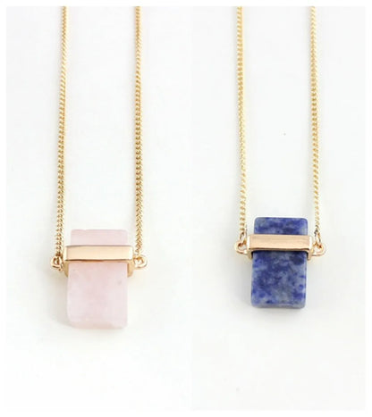 1 Piece Simple Style Rectangle Crystal Inlay Crystal Necklace