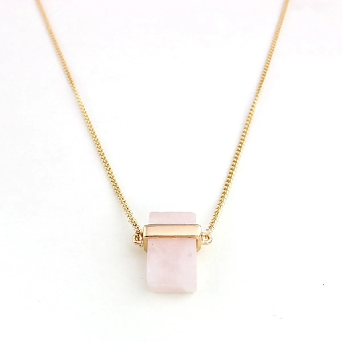 1 Piece Simple Style Rectangle Crystal Inlay Crystal Necklace