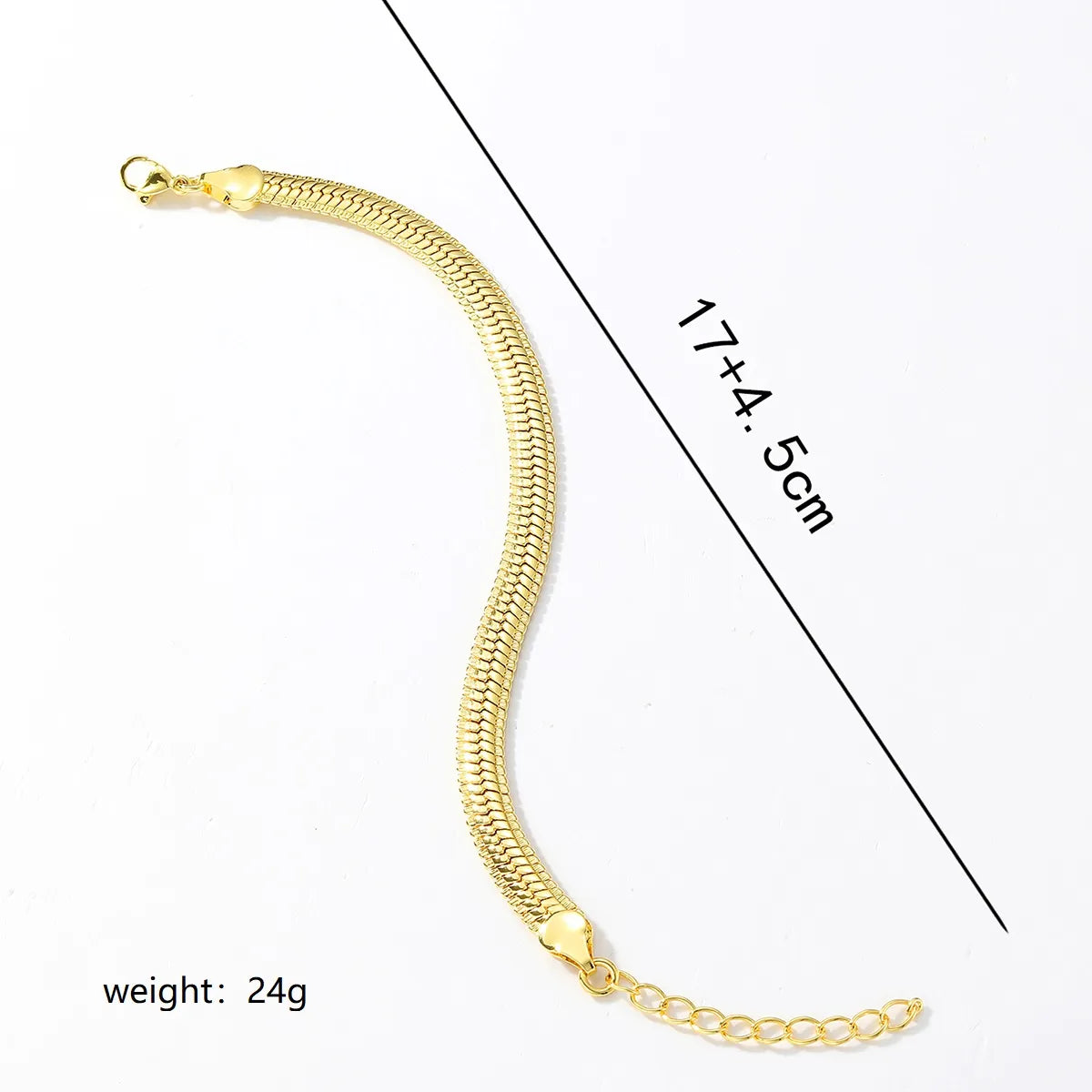 1 Piece Simple Style Round Copper Plating Bracelets