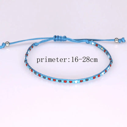 1 Piece Simple Style Round Multicolor Rope Beaded Knitting Women's Bracelets