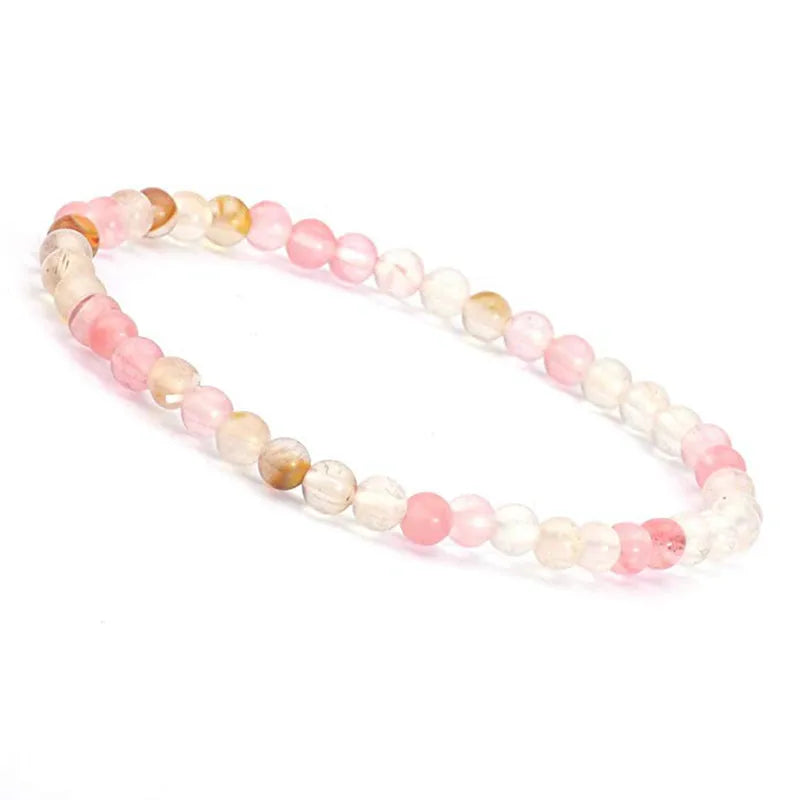 1 Piece Simple Style Round Natural Stone Beaded Bracelets