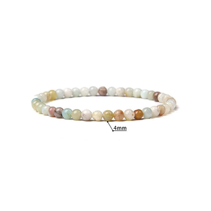 1 Piece Simple Style Round Natural Stone Beaded Bracelets