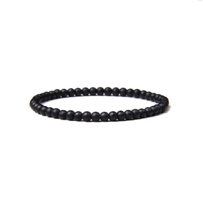 1 Piece Simple Style Round Natural Stone Beaded Bracelets